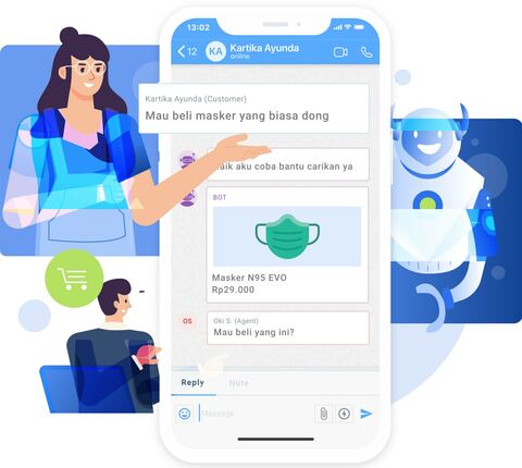 Chatbot bahasa Indonesia dengan teknologi AI lokal untuk komunikasi digital.