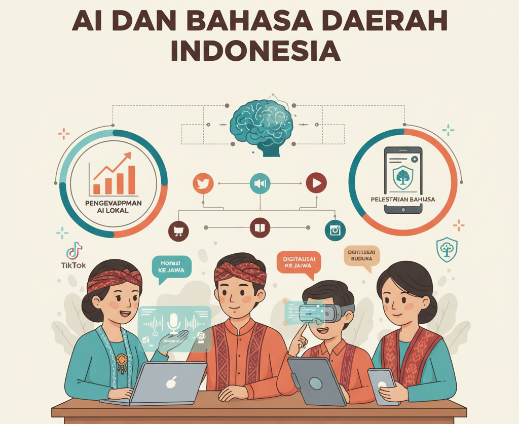 AI dan bahasa daerah membantu melestarikan bahasa lokal Indonesia melalui teknologi digital